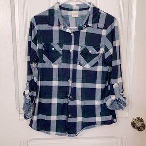 PASSPORT | Flannel Button Up Long Sleeve Shirt